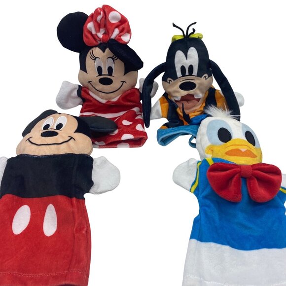 Disney Baby Mickey Mouse Minnie Goofy Donald Duck Hand Puppets Melissa &Doug 11” - Picture 1 of 4